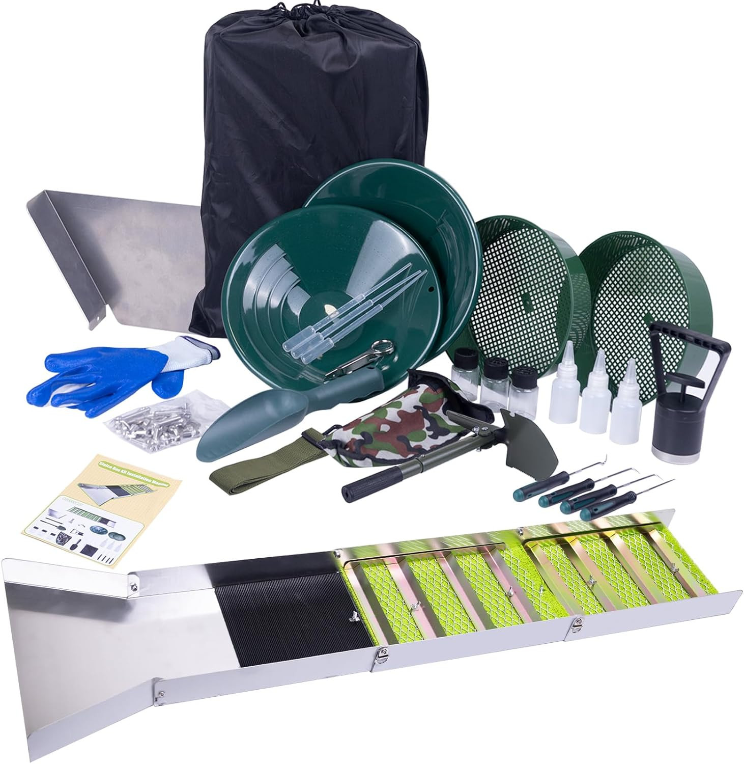 27Pcs Complete Gold Panning Kit with 50