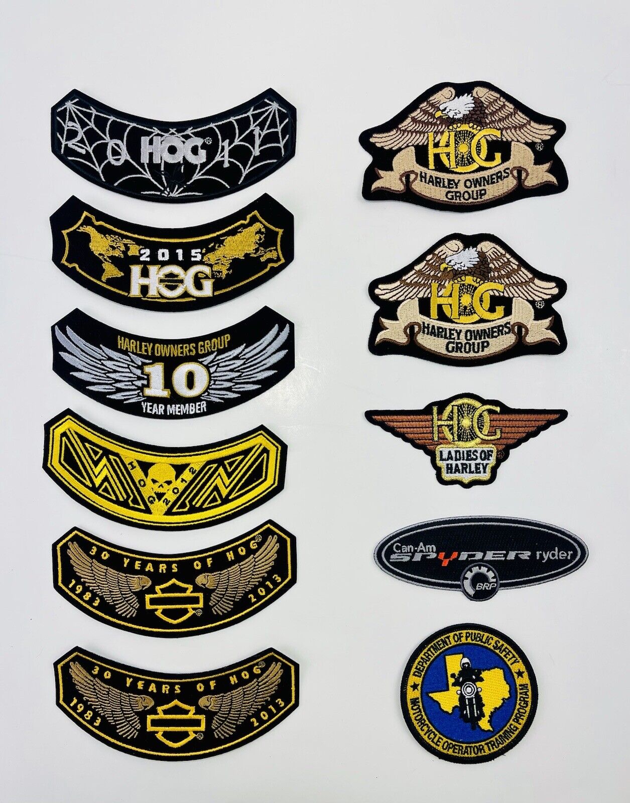 Harley Davidson Hog Patches Harley Group Lot Of 11 2011 2012 2013 2015