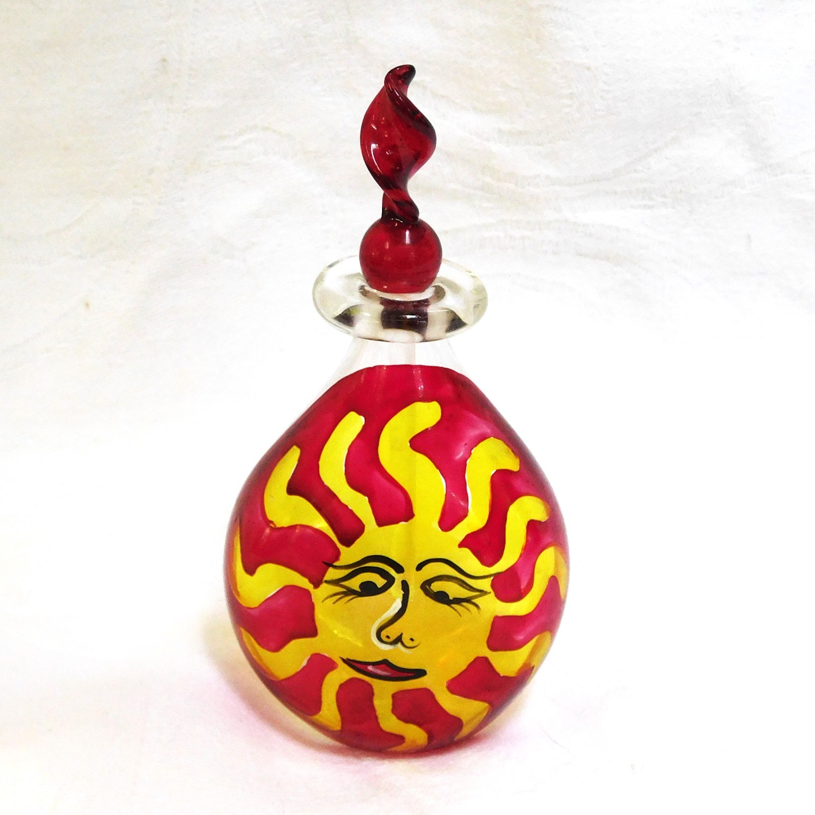 Vintage Italian Hand-Blown Glass Perfume Bottle