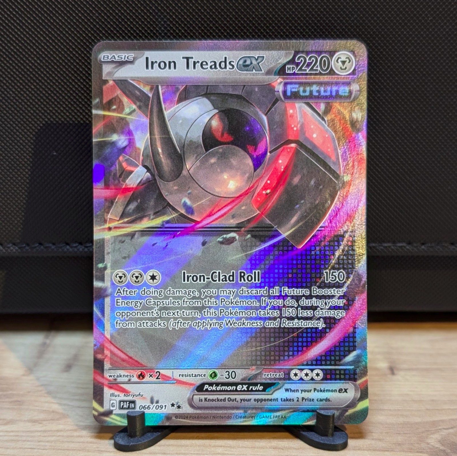 Iron Treads ex 066/091 SV: Paldean Fates Metal NM Pokemon Card