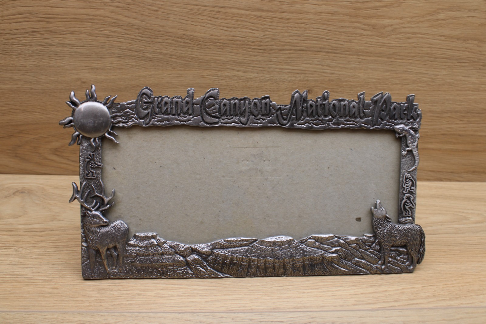 Vintage Smith Western Grand Canyon National Park Pewter Panoramic Photo Frame