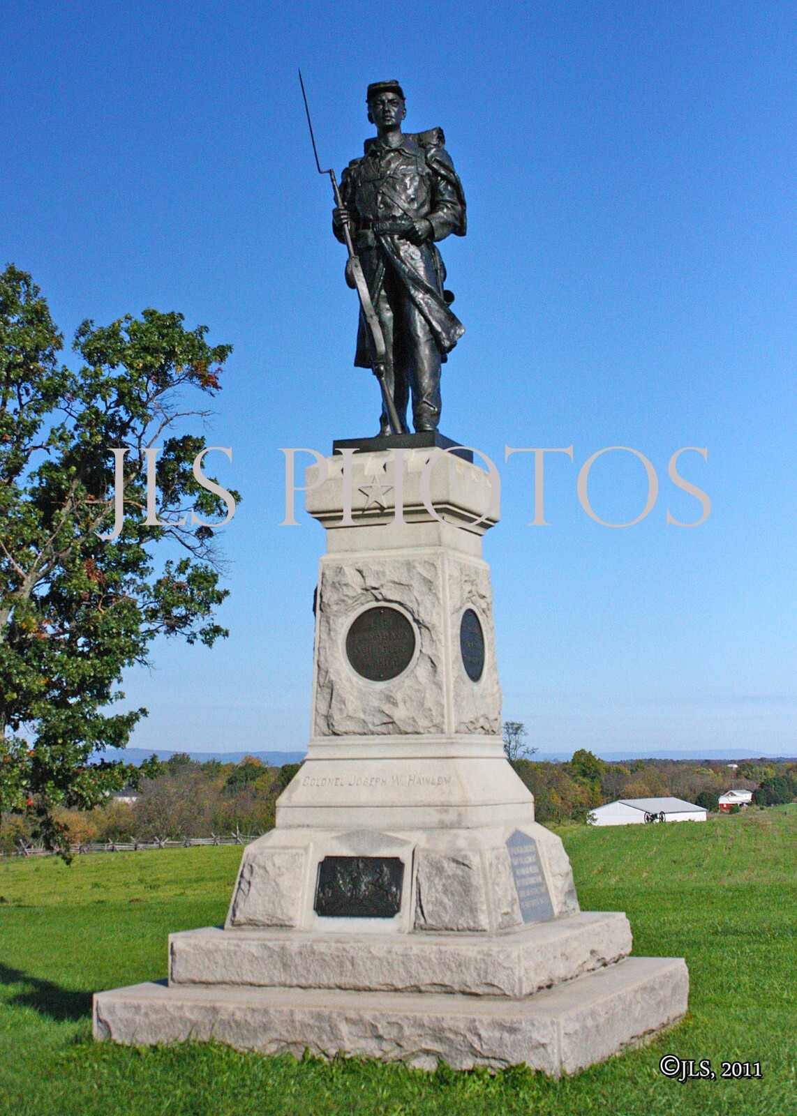 Maryland - Sharpsburg 124th Pennsylvania Infantry USA Monument A (5x7 Photo)