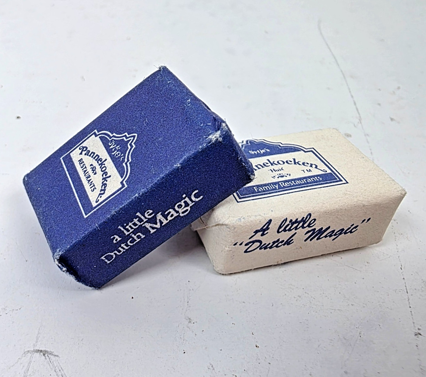 Vtg Pannekoeken Set of 2 Unused Advertising Domino Sugar Cube Retro Restaurant