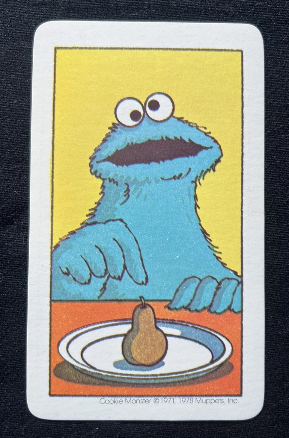 1978 WESTERN SESAME STREET #1 COOKIE MONSTER (JUMBO) *ROOKIE CARD* MUPPETS NM