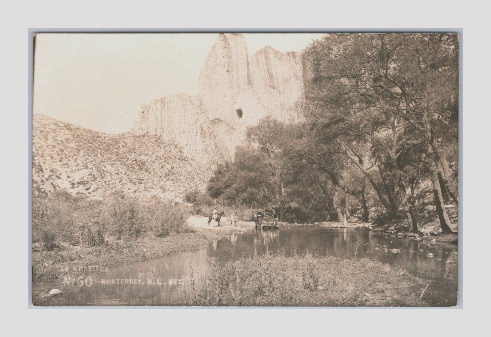 Vintage RPPC Monterrey N.L. Mexico Santa Catarina La Huasteca Canyon Nuevo León