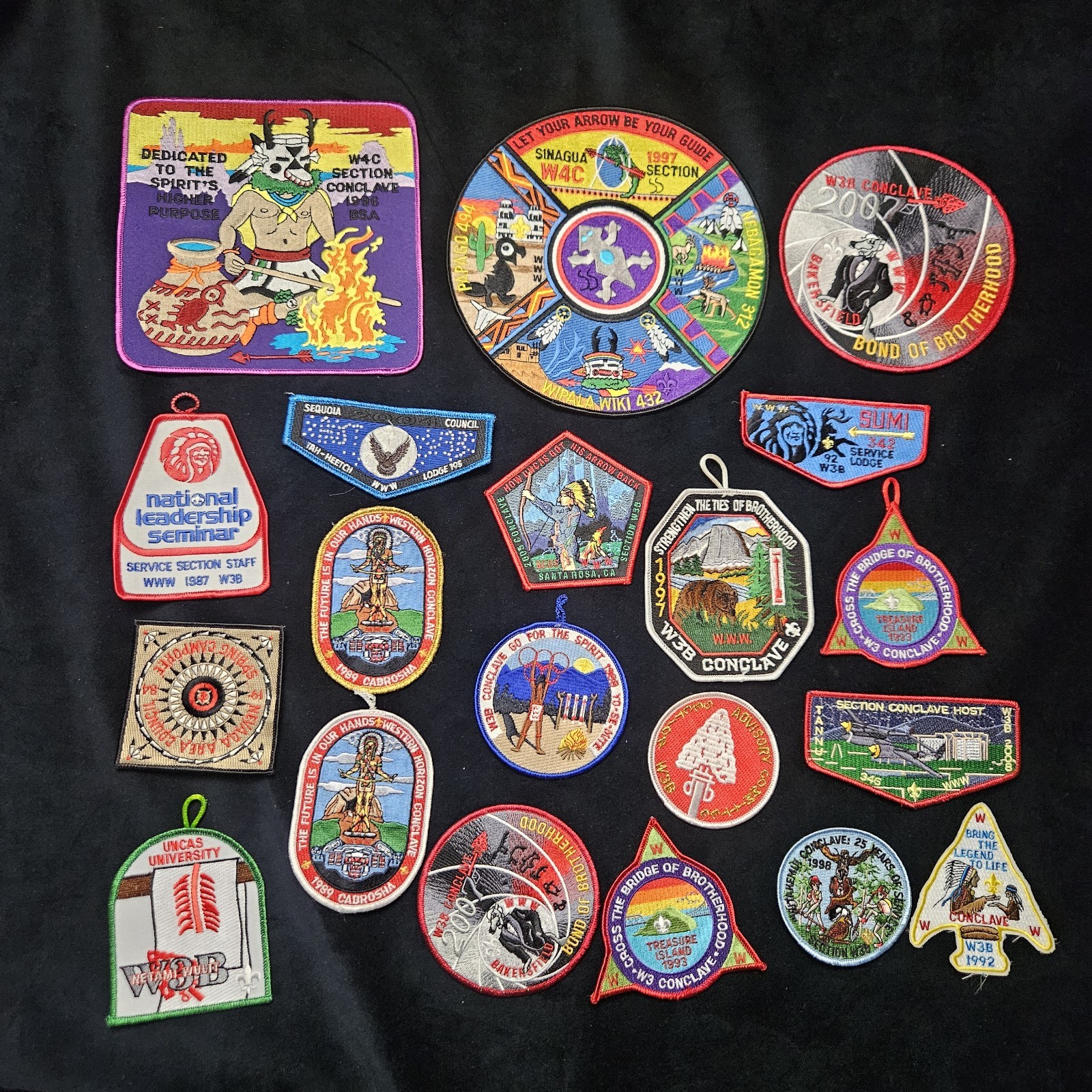 20 Vintage BSA Boy Scouts of America OA Order of Arrow Patches