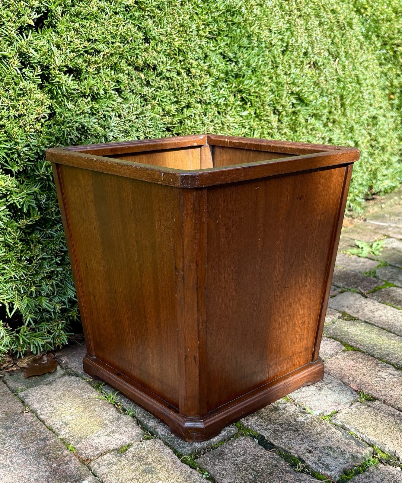 Vintage NUCRAFT MCM Walnut Mid Century Modern Madmen Office Waste Basket Bin