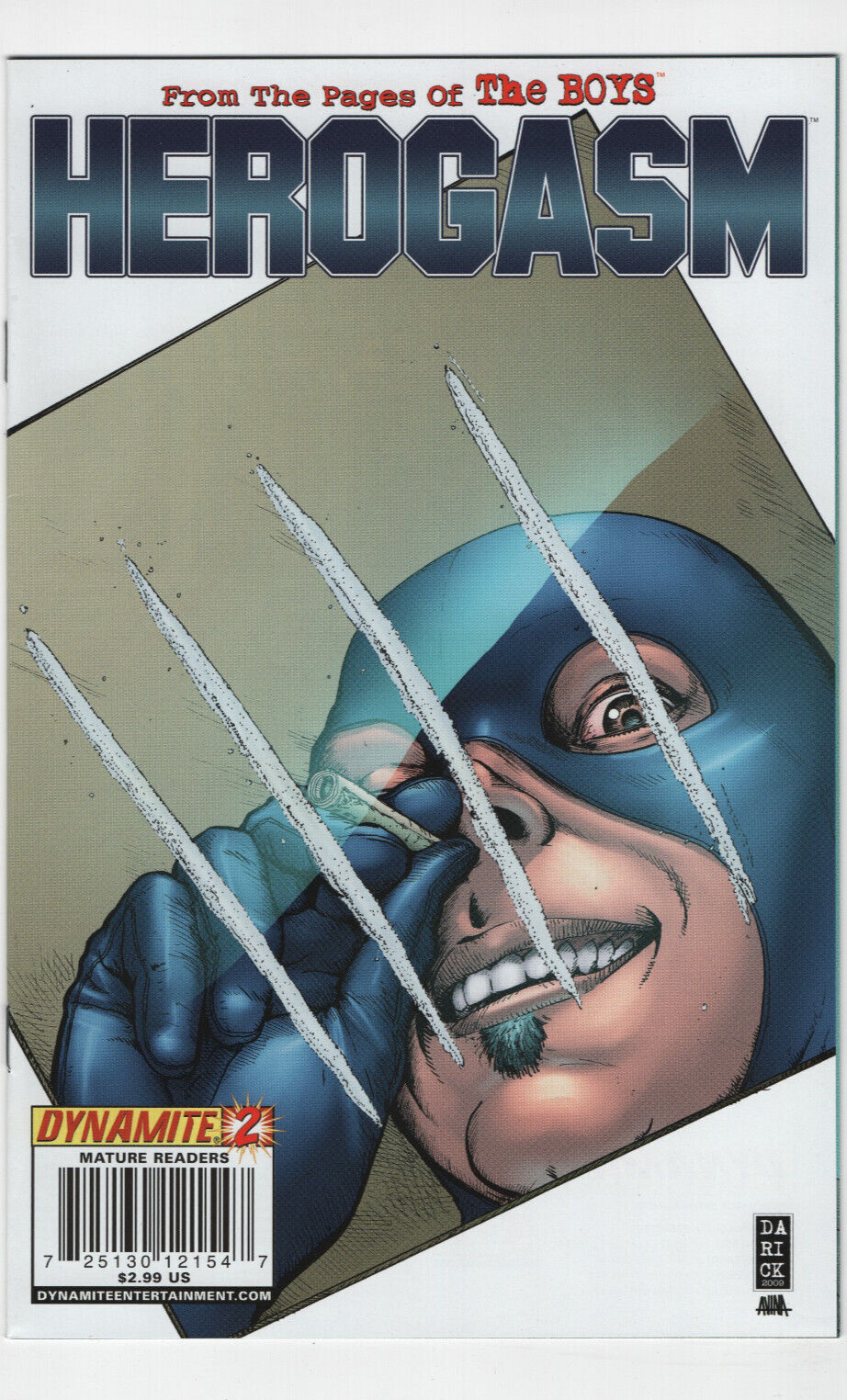 HEROGASM #2 CONTROVERSIAL COCAINE COVER BOYS GARTH ENNIS 1 DYNAMITE COMICS 2009