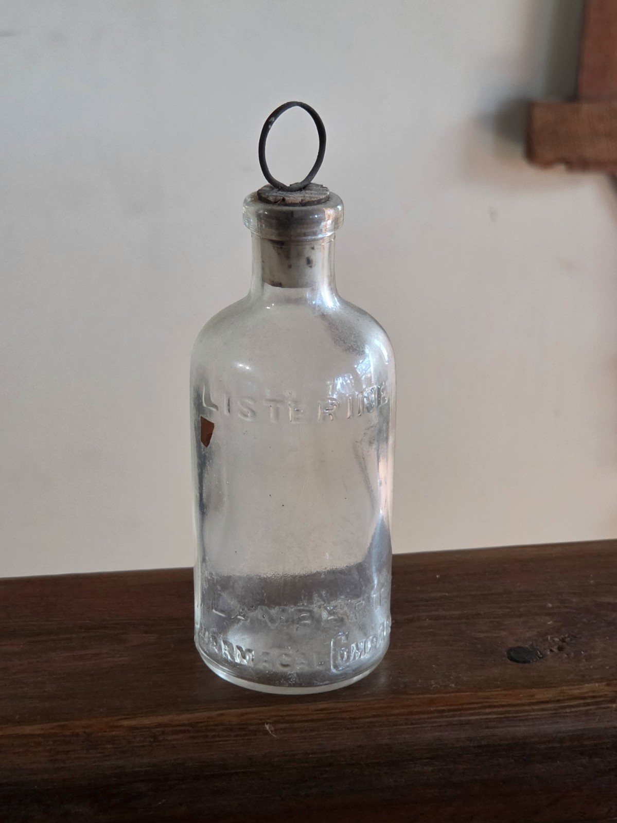 Antique Collectible Listerine Collectible Glass Bottle w/Stopper