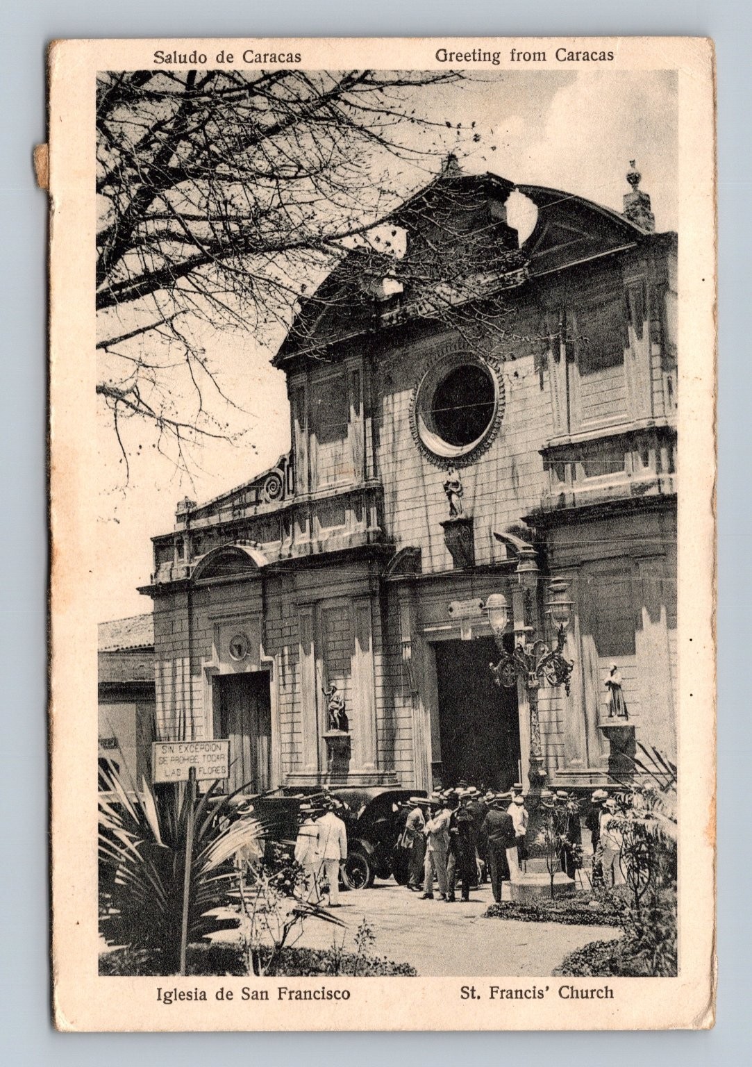Vintage Postcard Iglesia de San Francisco Caracas Venezuela Early 1900s