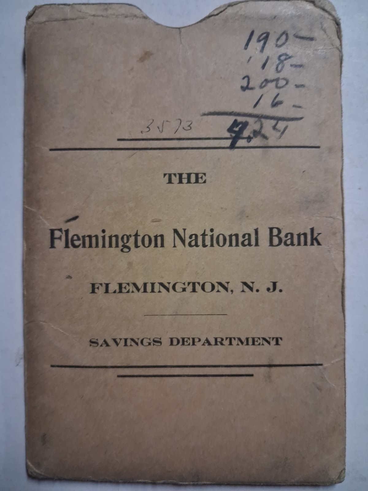 1930s-40s FLEMINGTON NJ National Bank SLIPCASE For Checkbook