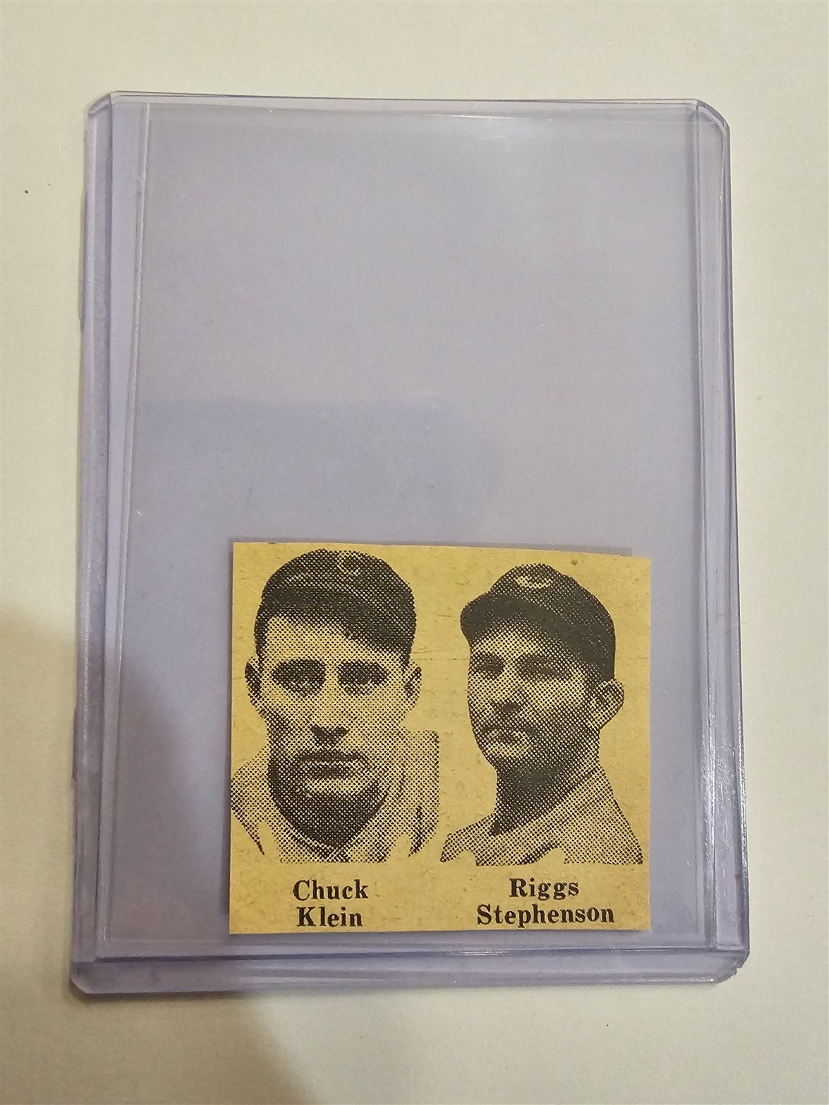Chuck Klein & Riggs Stephenson 1933 Los Angeles Examiner Star Duos Panel