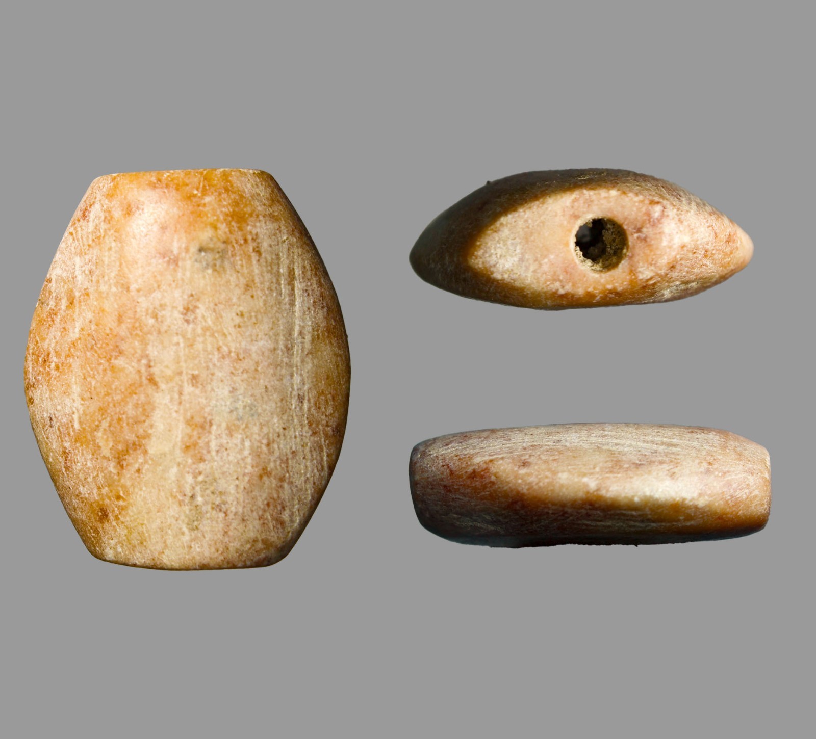 Ancient Near Eastern / Roman Period Honey Calcite (Aragonite) Barrel Bead 200BC
