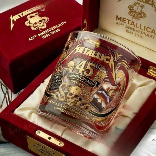 Metallica 45th Anniversary 1981-2026 Limited Edition Whiskey Glass