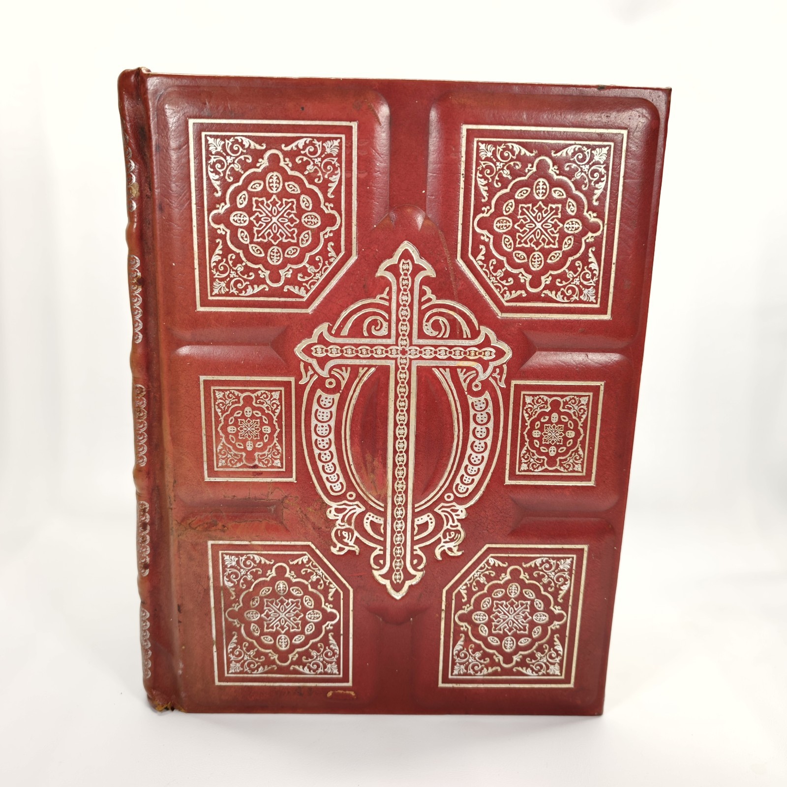 Vintage PTL Television Network Library Edition Family Bible KJV Red Letter Study