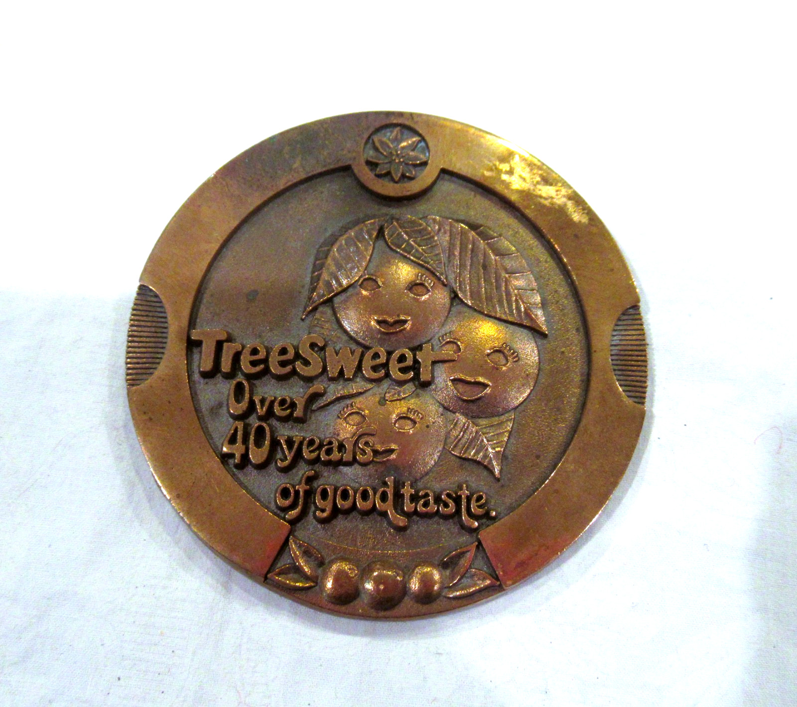 Tree Sweet Orange Juice medallion, c. 1973