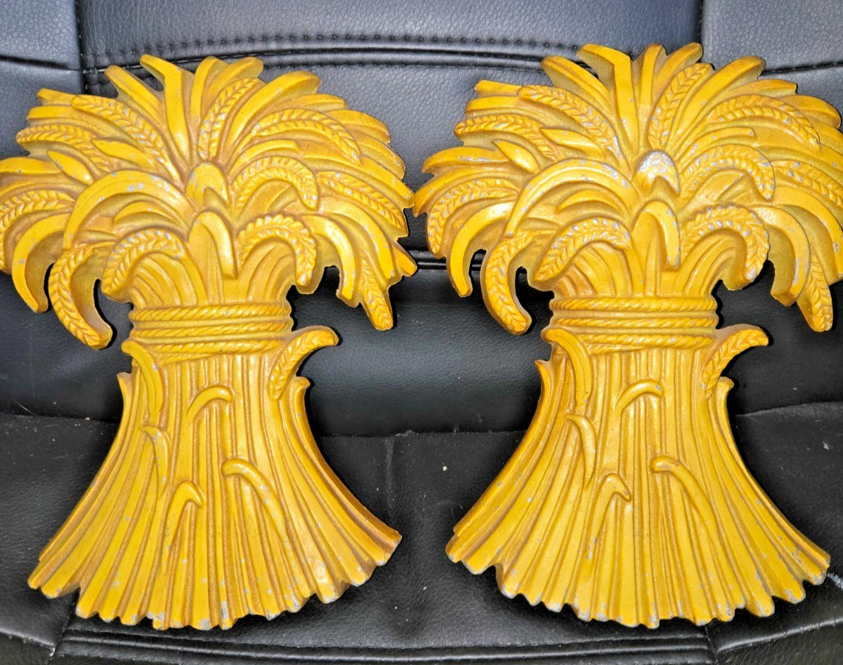 Vintage Sexton 1971 Cast Metal Wheat x 2