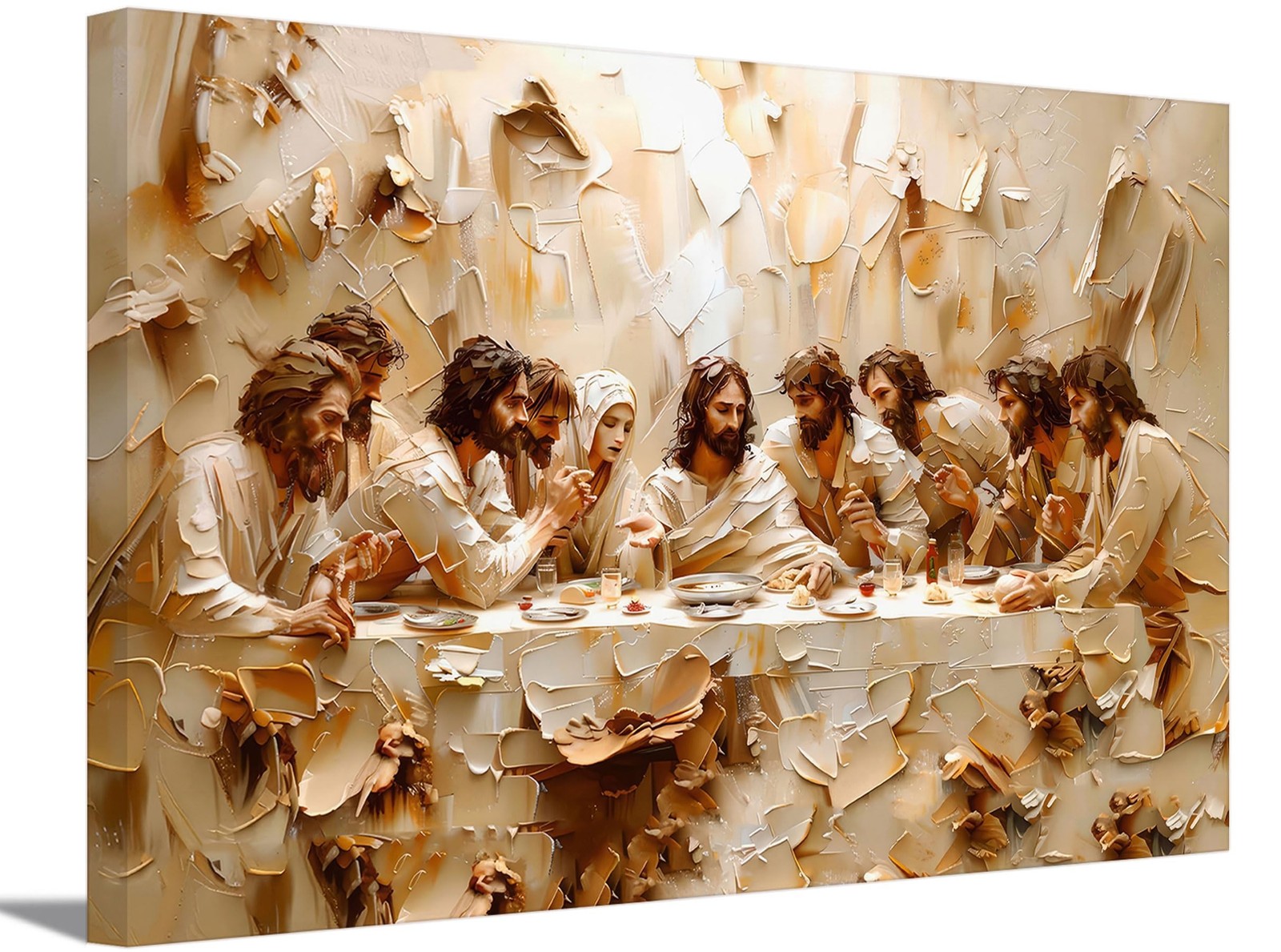 Jesus Last Supper Canvas Wall Art Christian Bible Story Wall Decor Picture Je... Jesus Last Supper Canvas Wall Art Christian Bible Story Wall Decor Picture Je...