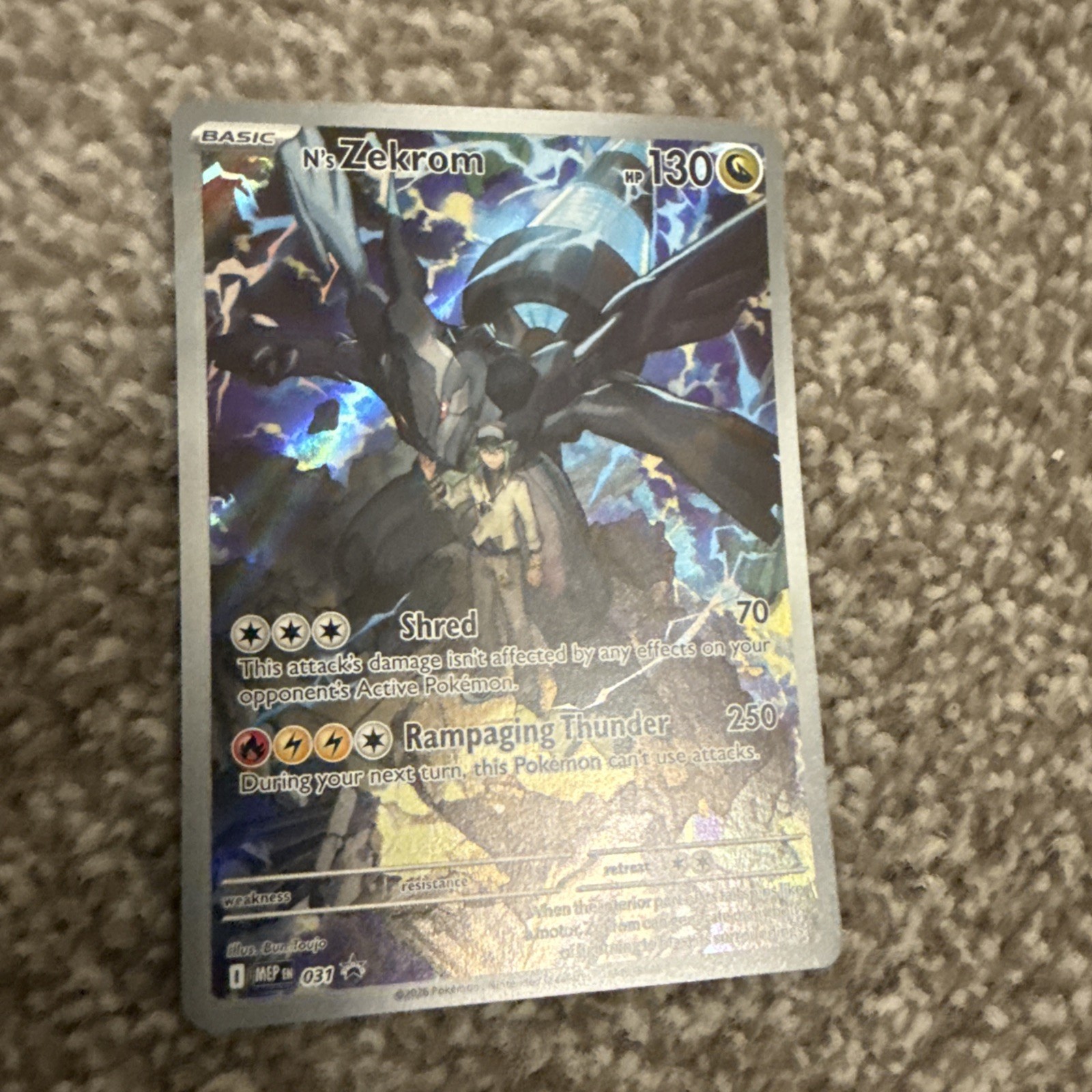 Pokémon TCG N\'s Zekrom MEP 031 Black Star Promo