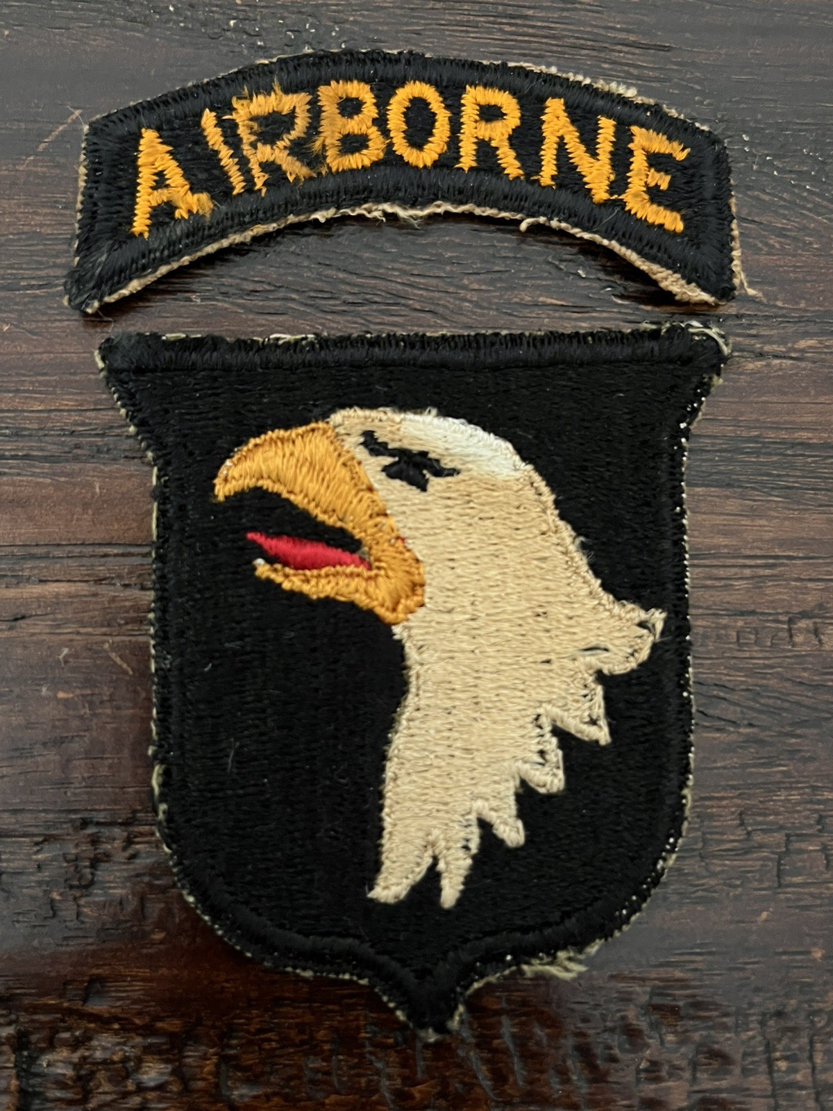 ORIGINAL PERIOD WWII WW2 US ARMY 101ST AIRBORNE PARATROOPER PATCH-SM TYPE #9