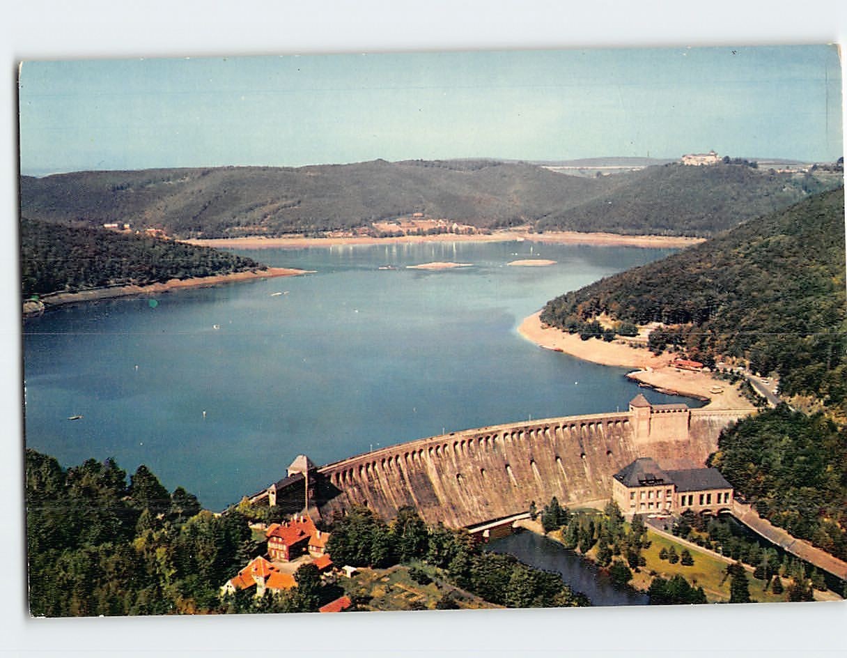 Postcard Edersee Dam Hesse Germany