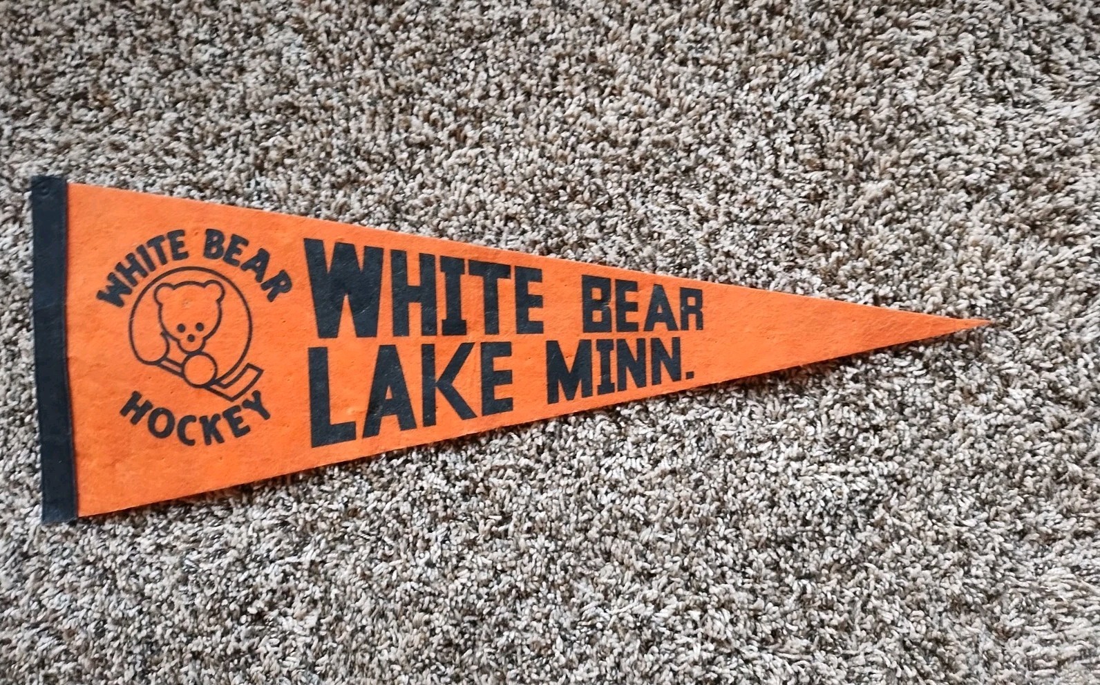 Vtg White Bear Lake MN Hockey Pennant 24\