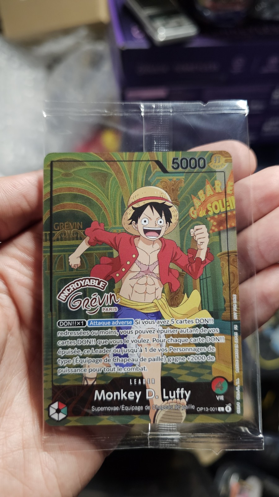 Bandai One Piece Card Game GREVIN Monkey D. Luffy OP13-001 FR
