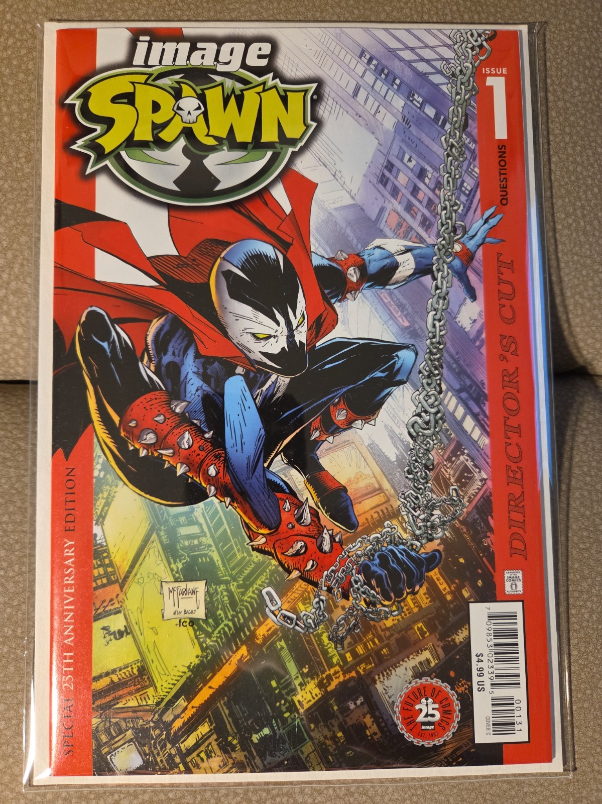 Spawn #1 - (25th Anniversary Director's Cut Variant Cover) - (2017) - UNREAD 