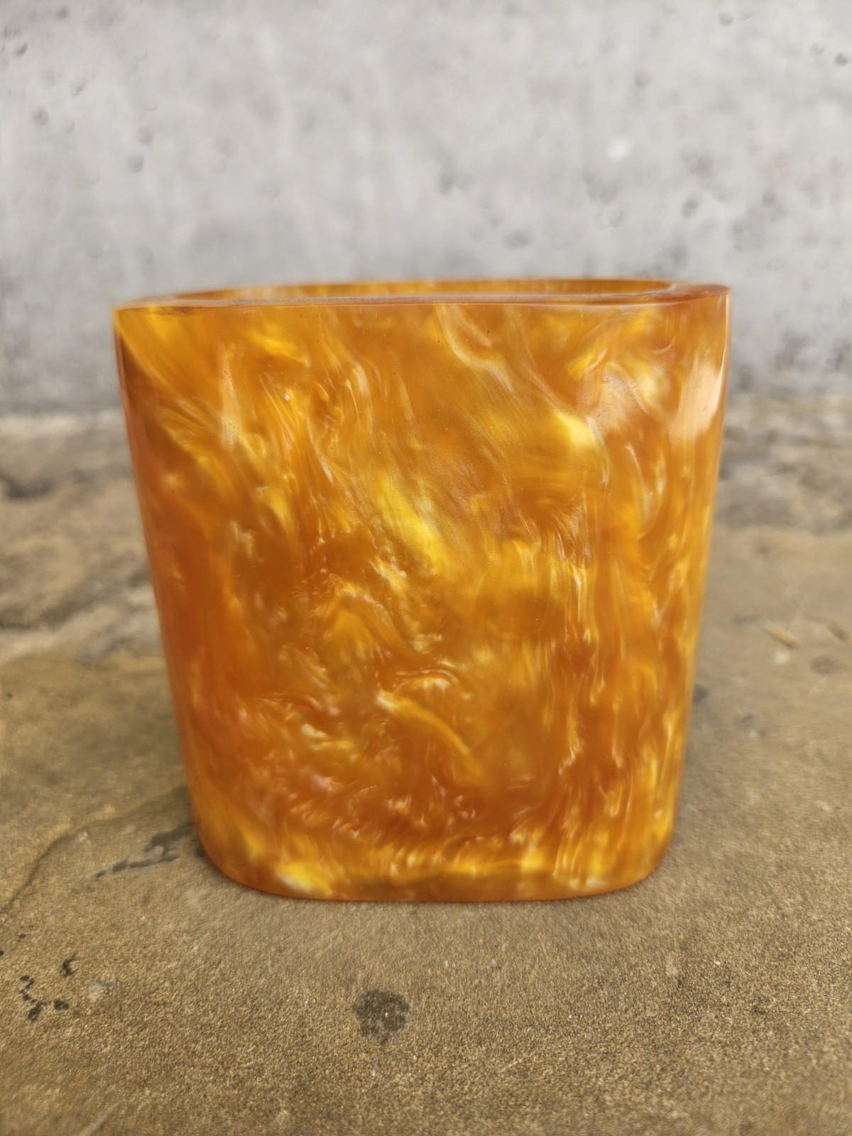 RRR RARE Vintage Catalin Lava Resin Beautiful Pen Holder-Vase 319g