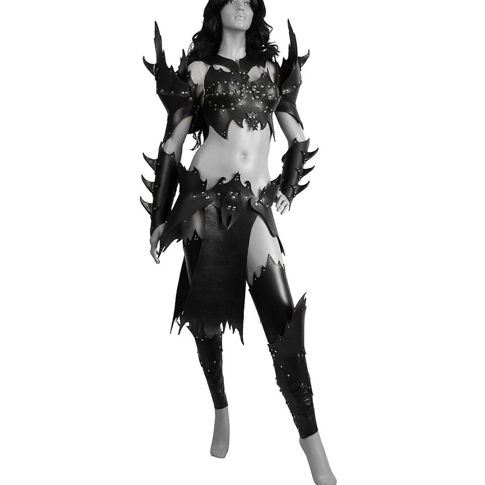 Halloween Real leather Lady Elf Warrior Armor medieval theatrical Larp Armor