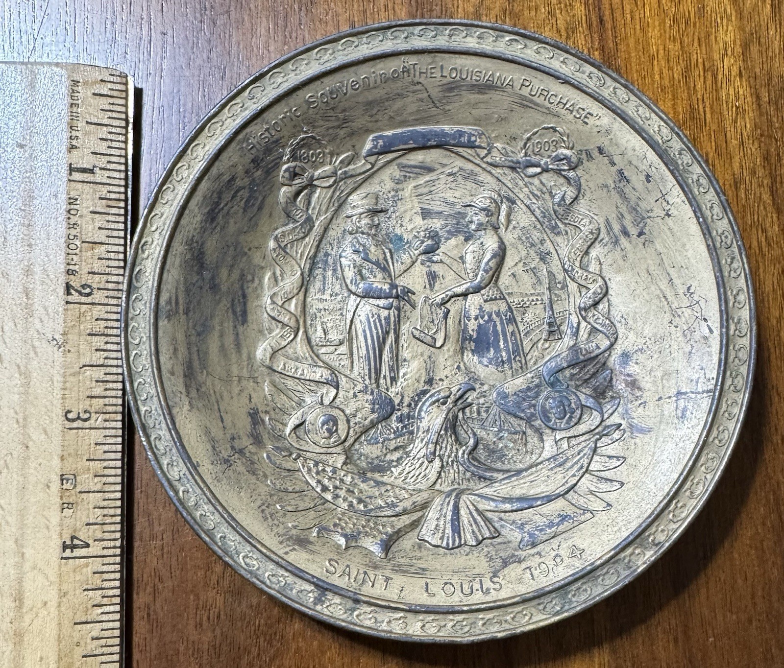 1904 St Louis World\'s Fair Tip Dish Bowl Trinket Souvenir Louisiana Purchase