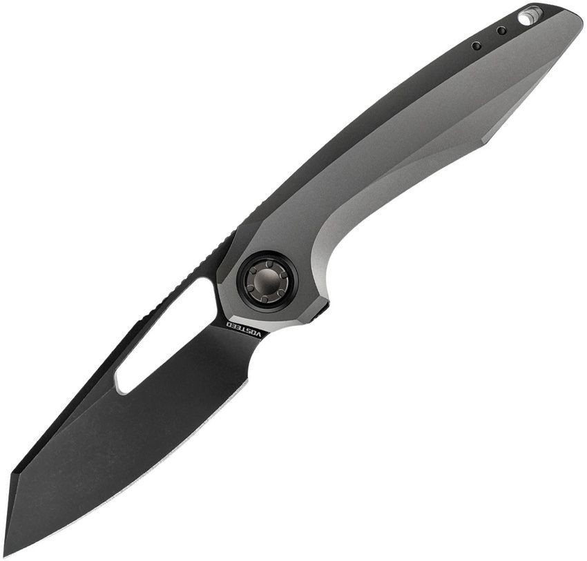 Vosteed Thunderbeast M390 Black SW Blade Dim Gray Titanium Handle