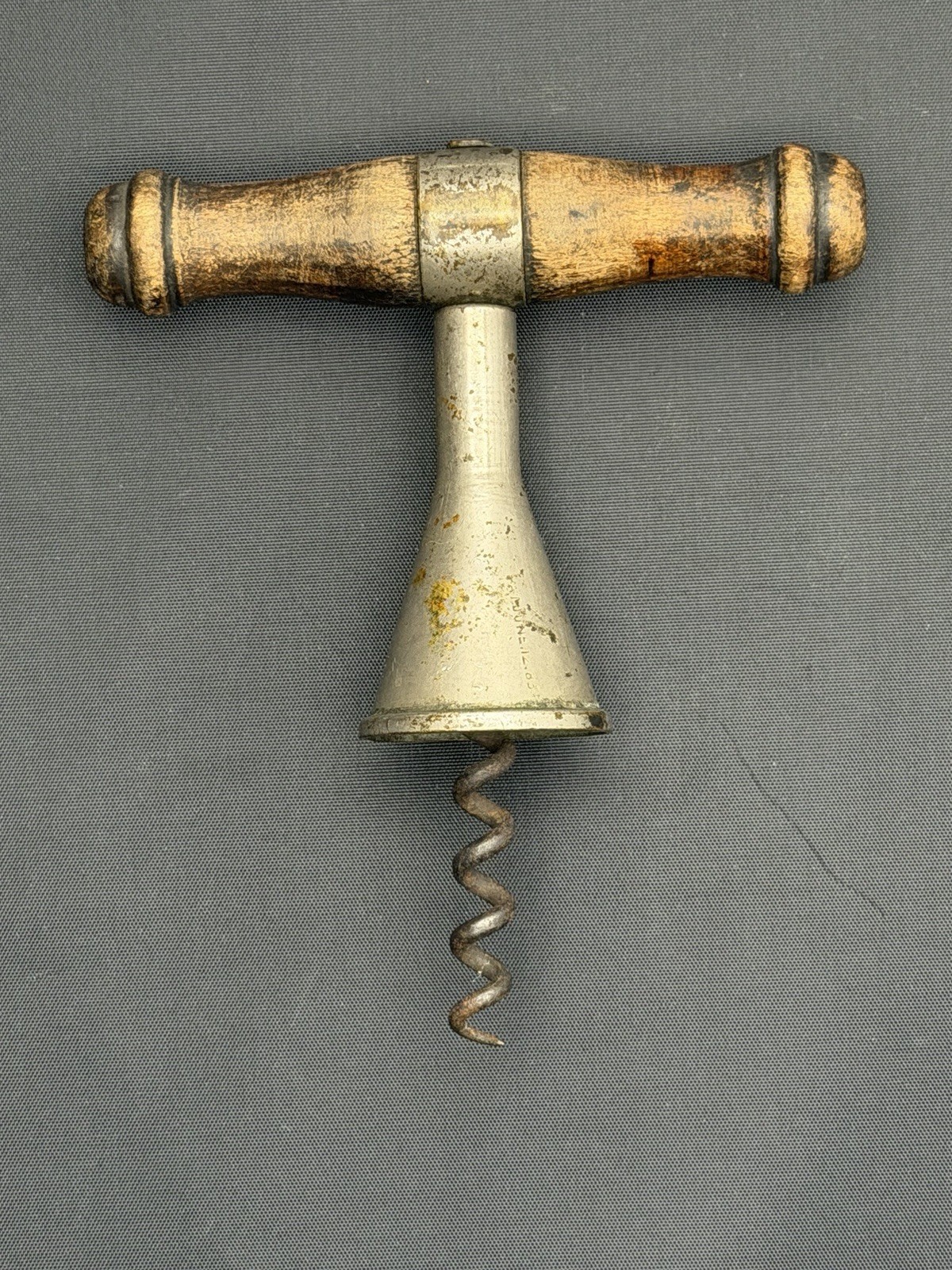 An Antique American T.M Strait 1883 Patent self pulling corkscrew