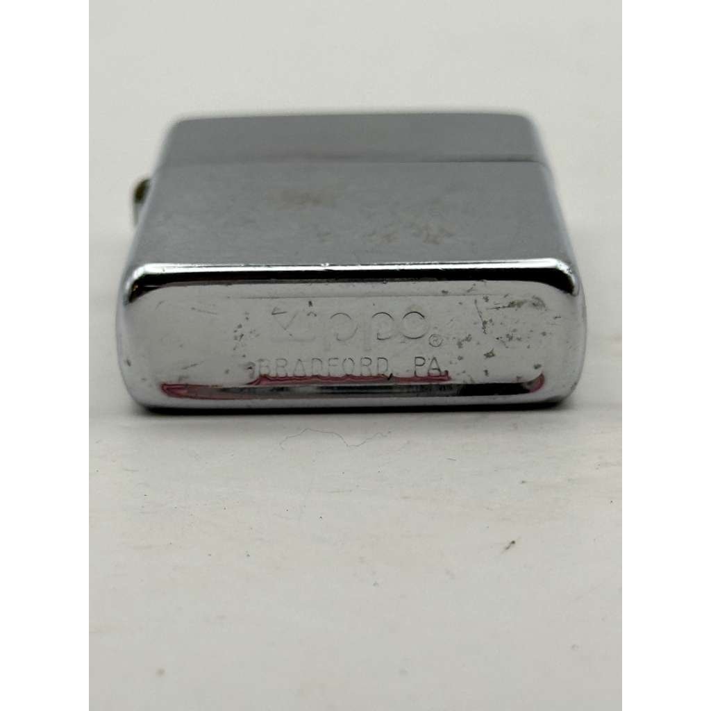 1981 Zippo Regular Plain Chrome Windproof Lighter Vintage USA Worn Finish