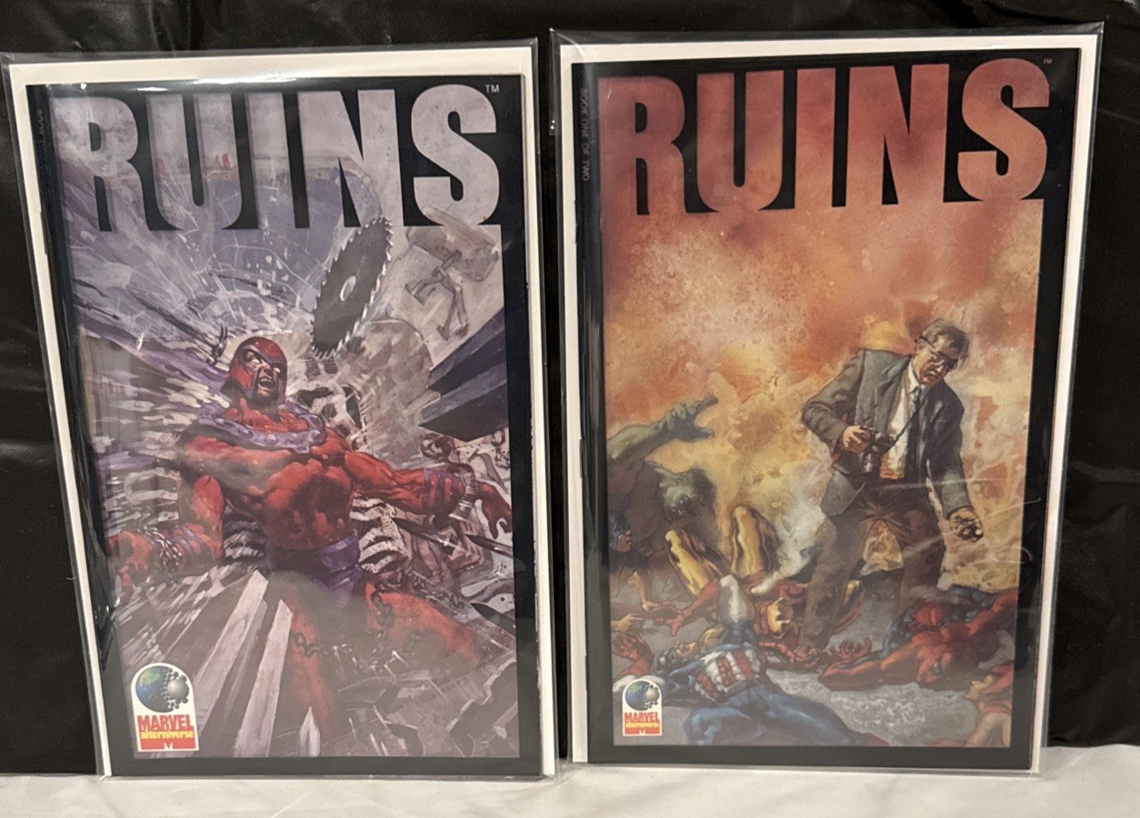RUINS #1 And #2 Warren Ellis Marvel 1995 Acetate Cover MAGNETO 