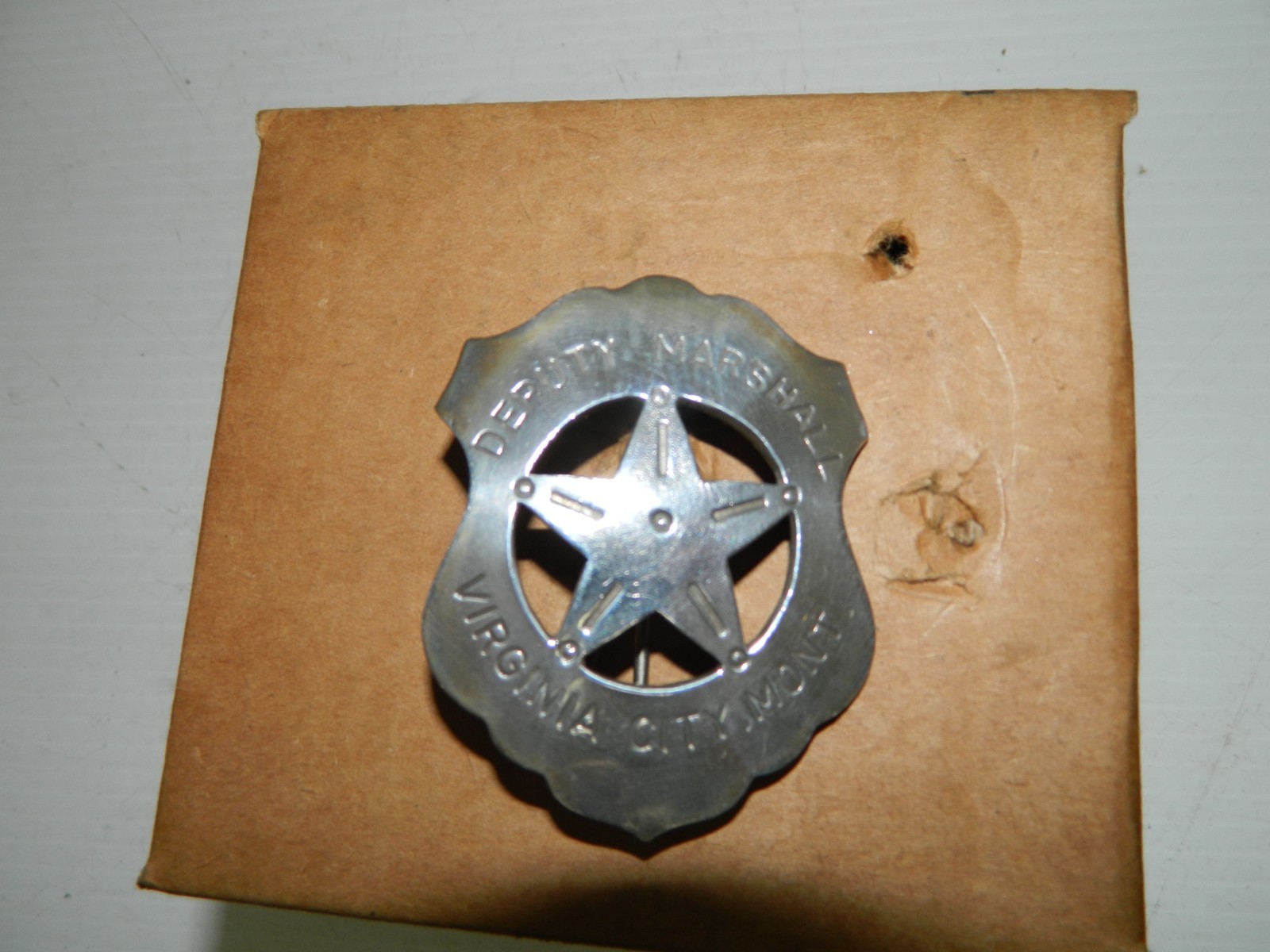 Original Deputy Marshall Virginia City, Mont. Badge Coin Silver 2-1/2