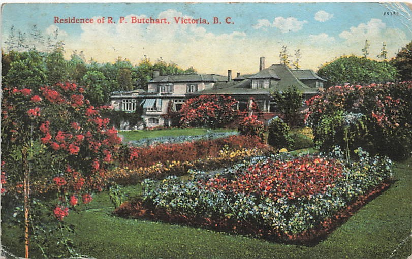 Postcard Canada: Residence of R.P. Butchart, Victoria, BC DB