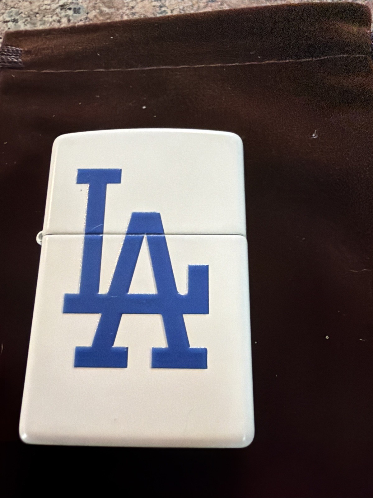 Vintage Zippo Lighter - MLB Baseball - Los Angeles Dodgers Logo