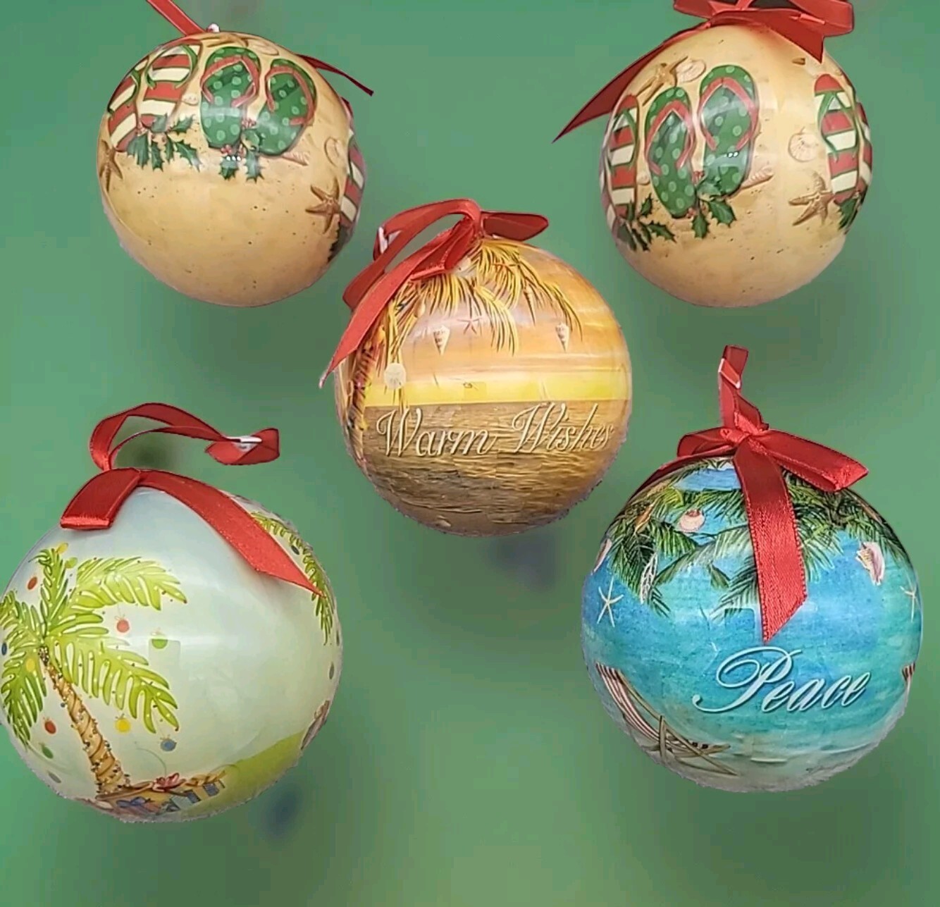Bealls Beach Theme 5pc Christmas Ornaments 3\