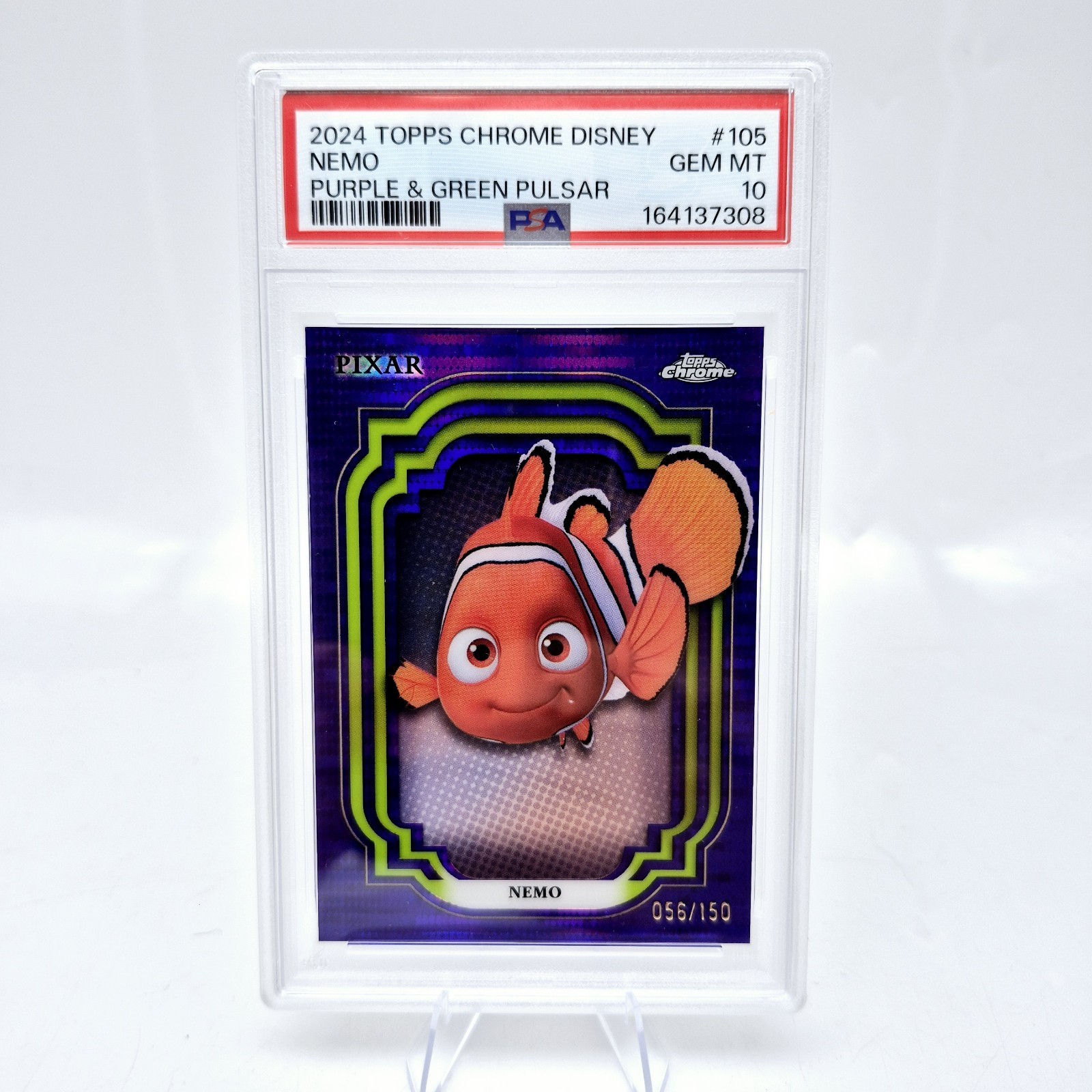 2024 Disney Topps Chrome Finding Nemo #105 PSA 10 Purple Green Pulsar /150