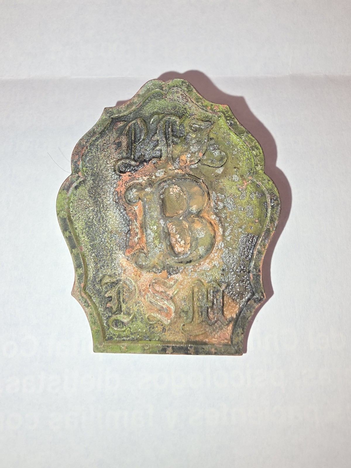 Antique Civil War Pennsylvania Fire Zouaves Headgear Badge - P.R.R. B P.S.M.