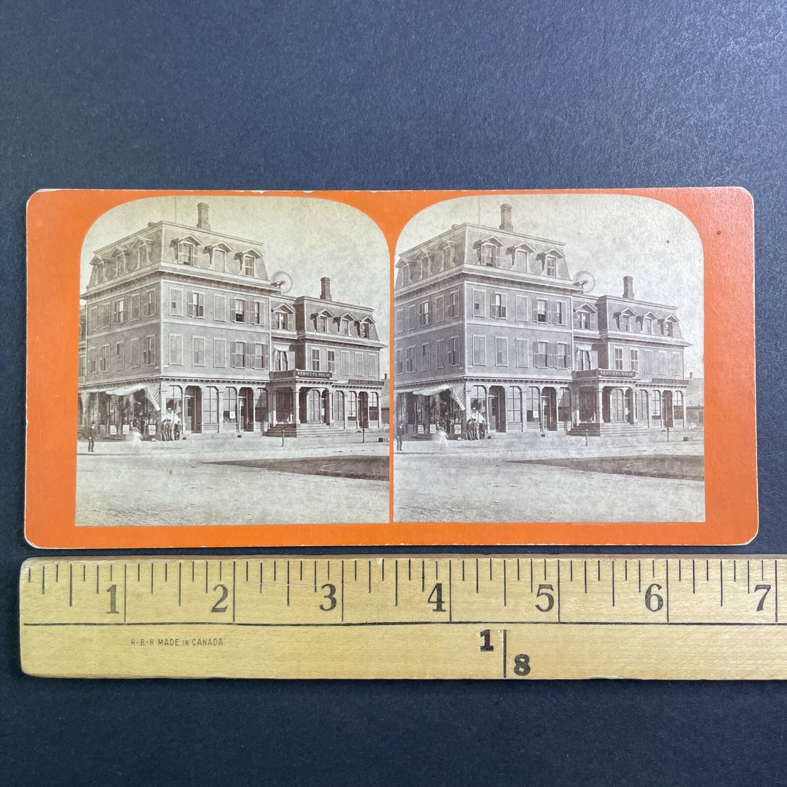 Wamsutta House North Attleborough Stereoview Massachusetts 1870s Victorian