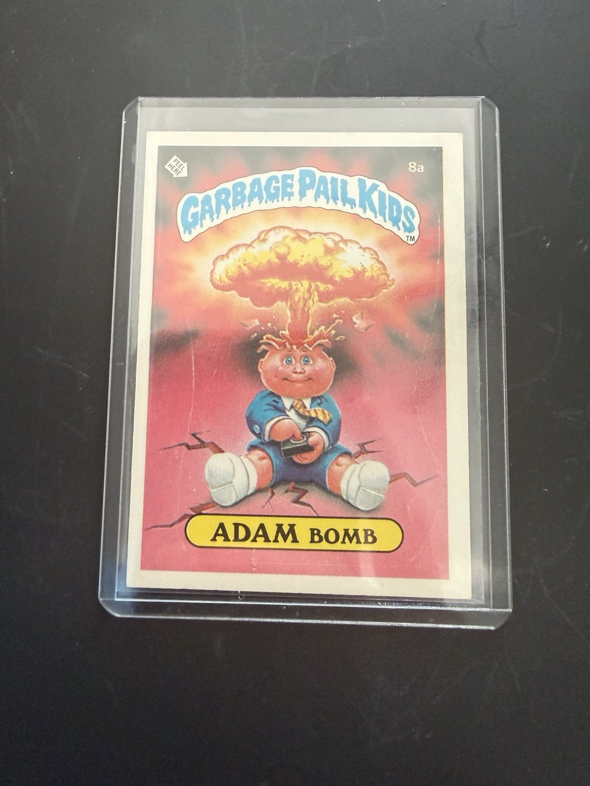 1985 Topps Garbage Pail Kids OS1 1st Series ADAM BOMB Checklist Card 8a GLOSSY