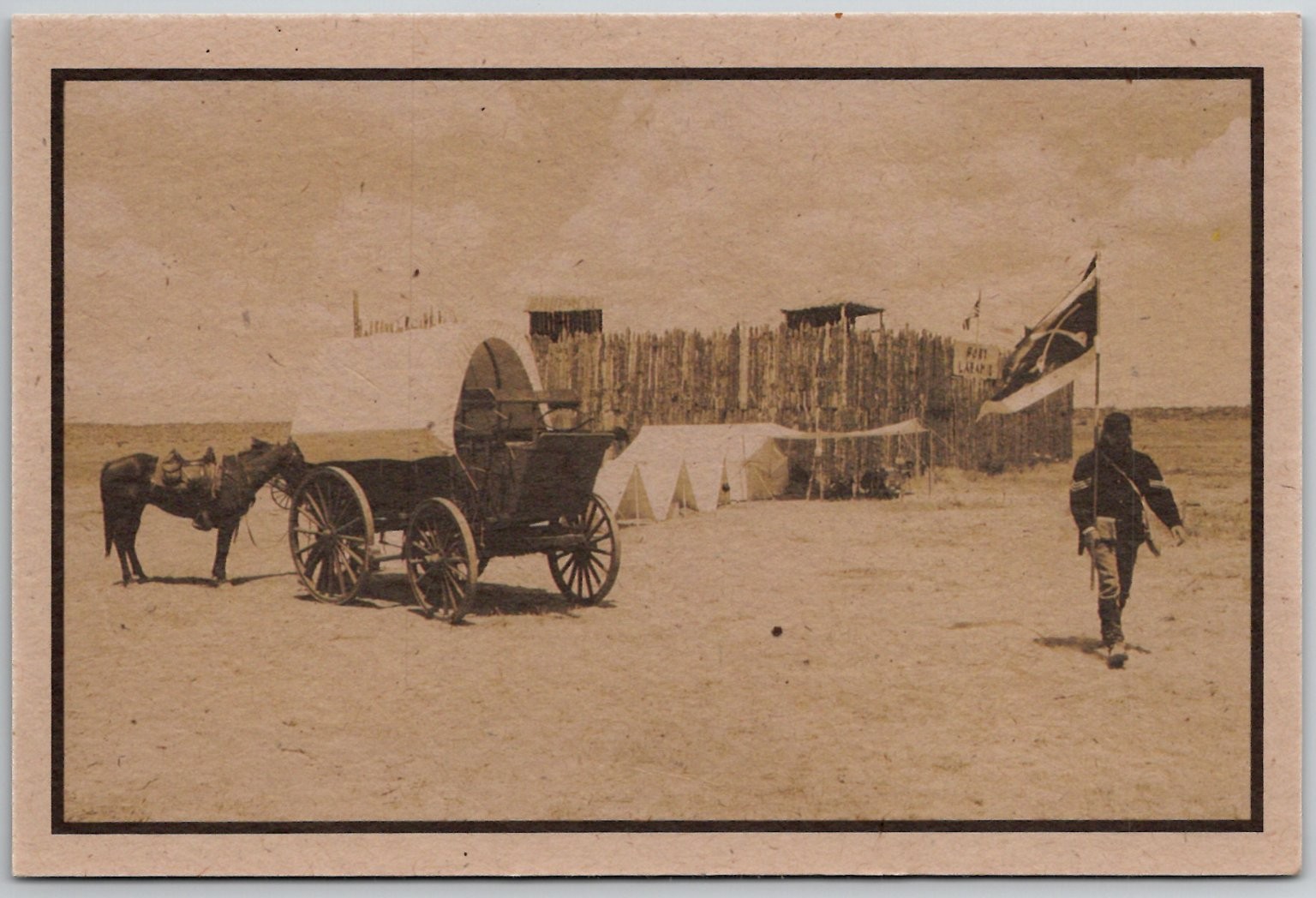 1992 Custer\'s Last Stand Re-enactment Postcard Hardin MT Al Thelin Photo