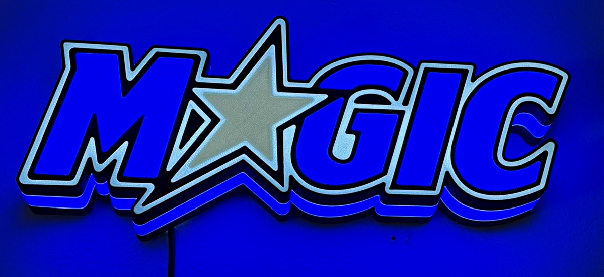 Orlando Magic NBA Basketball LED Team Logo Lighted USB Lightbox Decor Light 11”
