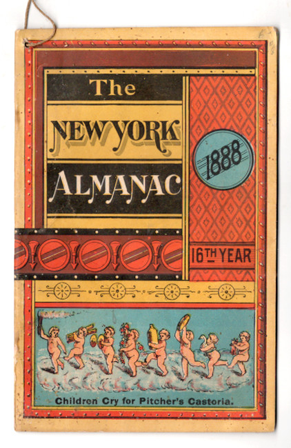 Antique The New York Almanac 1888, , H. A. Hoffman, Red Hook, NY, Excellent