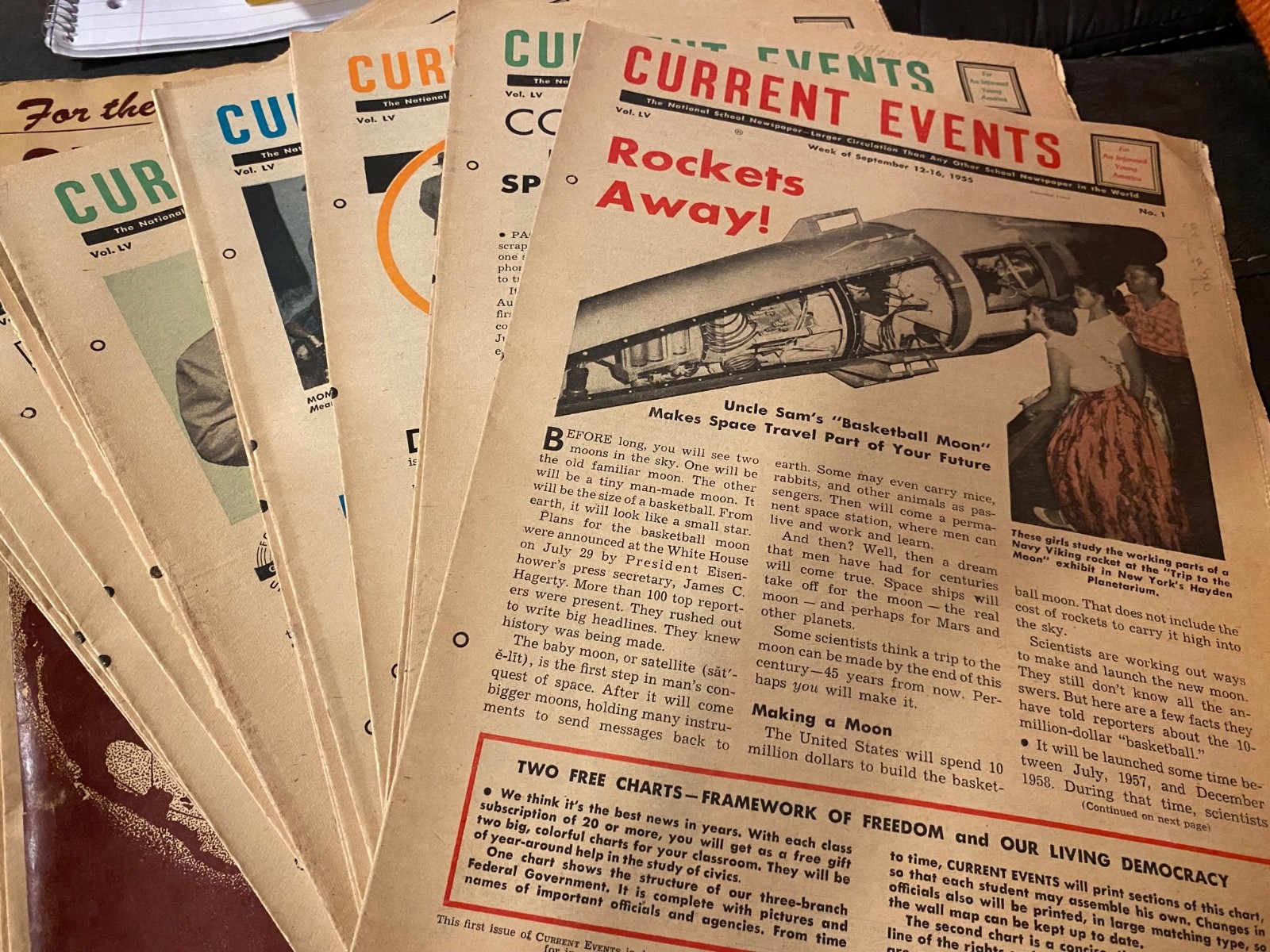 Lot of 51 Current Events The National School Newsletter