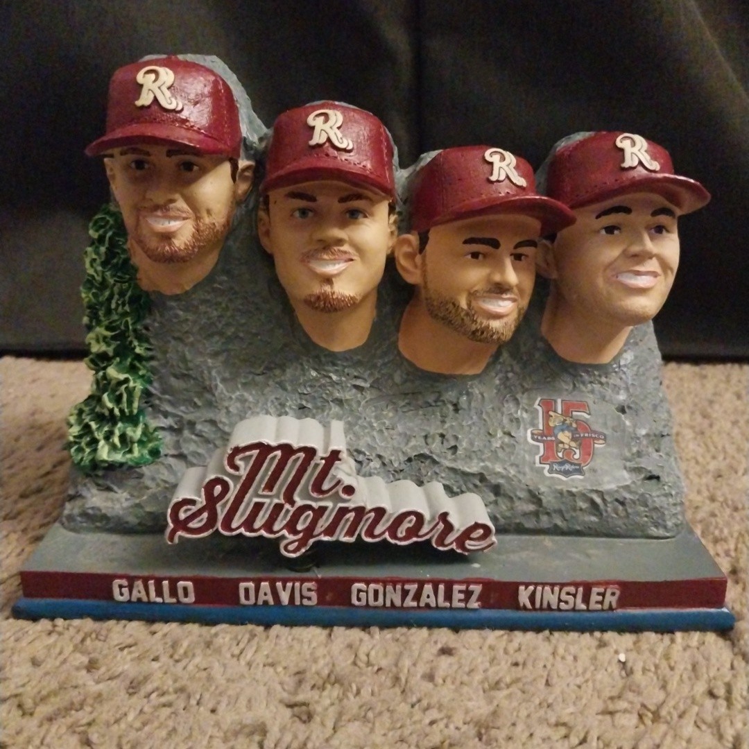 Frisco Rough Riders Mt Slugmore Bobblehead Baseball Gallo Davis Gonzalez Kinsler