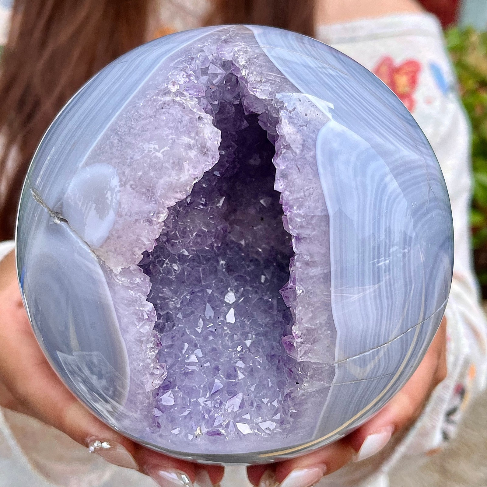 5.24LB  High quality natural amethyst smile specimen healing
