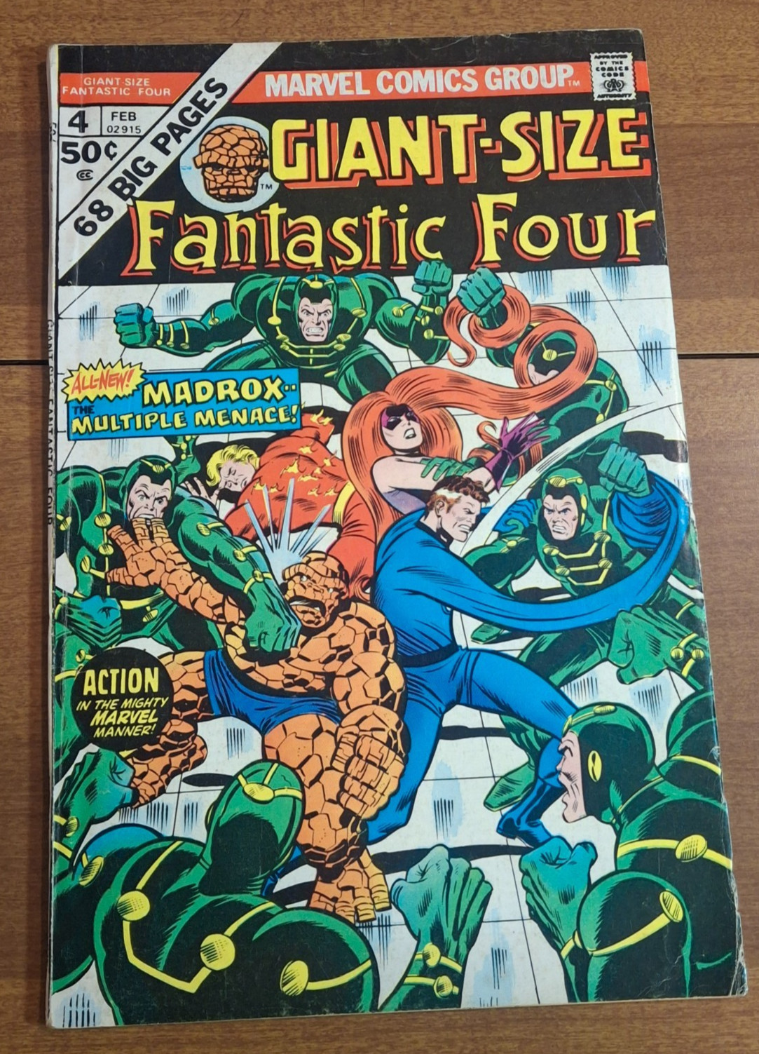 GIANT-SIZE FANTASTIC FOUR #4  (75) 1ST JAMIE MADDROX MULTIPLE MAN KEY BRONZE AGE